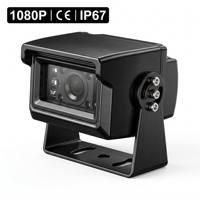 Cámara Exterior para Vehículos AHD con Visión Nocturna Starlight de 1080P, 12 LED IR, IP67, Compacta, de Aleación de Aluminio, para Monitoreo de Camiones y Autobuses