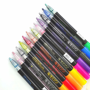 Ensemble de stylos marqueurs pour tissu à double contour, non toxiques, personnalisables, en plastique, pour le dessin, avec couleurs brillantes - Product Image 6