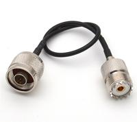 Câble RF populaire en cuivre pur coaxial, connecteur N mâle vers UHF femelle SO239, RG174, 50 ohms, assemblage de câble, 10 cm