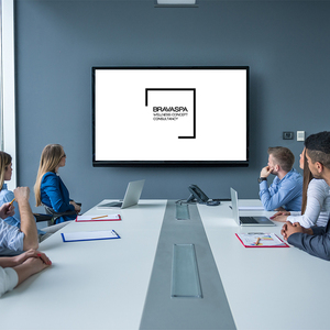 Tất cả trong một tương tác màn hình cảm ứng thông minh bảng trắng 4K UHD Wall Mount được xây dựng trong máy ảnh cho đào tạo hội nghị cuộc họp kinh doanh - Product Image 1