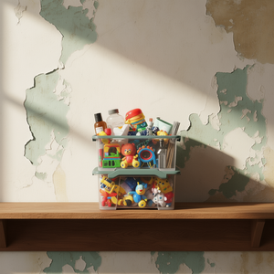 Rotho <b>Storage</b> Box Evo Safe Transparent Stackable <b>Plastic</b> <b>Bin</b> For Organizing Toys And Household Items - Product Image 3