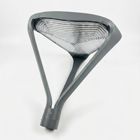 Luminaire triangulaire à bras en V, gris peint, pour extérieur, jardin, allée, avec lentille rayée, pour bordure de rue commerciale, 30W