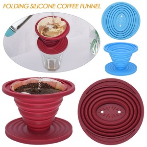 Wholesale Portable Home Outdoor Homemade <b>Coffee</b> <b>Filter</b> Silicone Foldable Funnel Cup - Product Image 5
