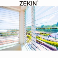 Fenêtres à persiennes en verre au design moderne personnalisé Profil en aluminium Persienne en verre Fenêtre de maison Fenêtres Jalousie Stores réglables