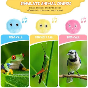 Rastgele Havlama Sesleri Olan Otomatik Kedi Oyuncağı, Can Sıkıntısını Gidermek ve Egzersiz Yapmak İçin İnteraktif Peluş Top, Elektrikli Evcil Hayvan Oyuncağı Hediyesi - Product Image 5