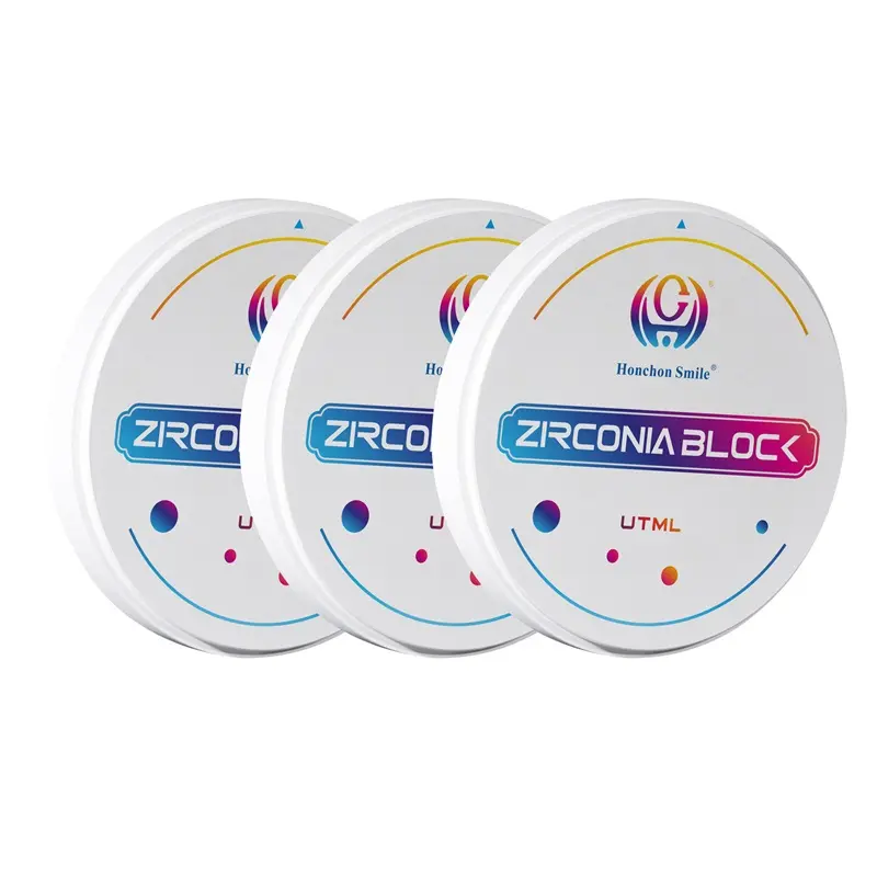Honchon UT mehrschichtiger Zirkon-Block Zirkonia Dentalfurnierkronen einfarbig Cad Cam Material Artikel Blöcke Scheibe Labor Dental