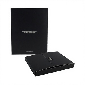 Custom Black Luxury Biodegradable Matt Lamination Art Paper Folding Envelopes Packaging T-shirt <b>Box</b> - Product Image 3
