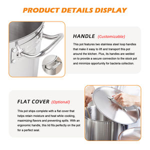 201 кастрюля из нержавеющей стали с двойными ушками - Product Image 5