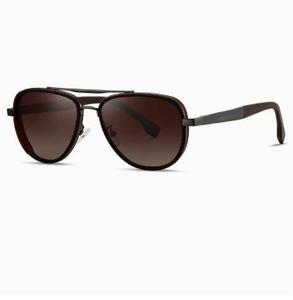 Lunettes de soleil carrées de créateur pour hommes avec logo personnalisé, verres polarisés TAC UV400, monture en métal et caoutchouc antidérapant - Product Image 4