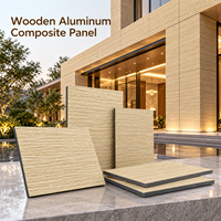 Panneau composite en aluminium à grain de bois de chêne, 4 mm, 4x8 pieds, revêtement PVDF, plaque ACP pour la décoration murale extérieure