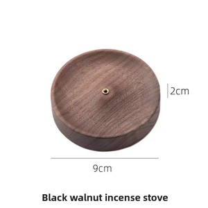 Pembakar dupa kayu padat kenari hitam untuk upacara teh aromatik sisipan dupa rumah tangga untuk penggunaan musim gugur di rumah - Product Image 6