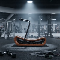 Tapis roulant commercial manuel courbé sans moteur avec écran LED et structure en acier