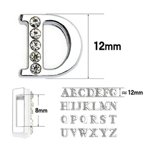 8Mm Bảng Chữ Cái A-Z Trượt Puffy Chữ Với Pha Lê Nửa Rhinestone Dễ Thương Tự Là<span class=keywords><strong>m</strong></span> Đồ Trang Sức Là<span class=keywords><strong>m</strong></span> Charms <span class=keywords><strong>M</strong></span>ặt Dây Chuyền Cho Dây Đeo Cổ Tay Vòng Đeo Tay - Product Image 4