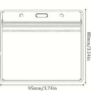 Porte-cartes souple en PVC imperméable Holywish X418, transparent, 3x4, pour badge d'identification - Product Image 4