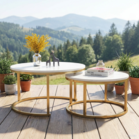 Ensemble de tables basses modernes en marbre, hauteur réglable, pour bureau, appartement, réception d'entreprise, canapé, salon