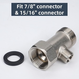 Adaptateur en T pour bidet en laiton massif avec 3 tailles, joint anti-fuite, installation DIY pour réservoir de toilettes et tuyau métallique dans les maisons à basse pression - Product Image 4
