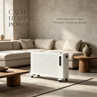 Chauffage électrique sans fil en acier inoxydable 1500W avec télécommande, signal longue portée, conception anti-interférence puissante, usage hospitalier