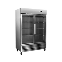 2~8 ℃   Réfrigérateur commercial vertical à 6 portes vitrées, refroidissement par air/refroidissement statique