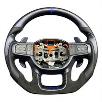Volant en fibre de carbone personnalisé avec emplacements pour palettes de changement de vitesse pour accessoires Dodge Ram 1500 2500 TRX Limited