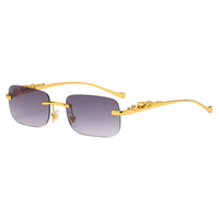Superhot óculos de sol retangular da moda 68816, masculino e feminino, retrô, vintage, sem bordas, 2022