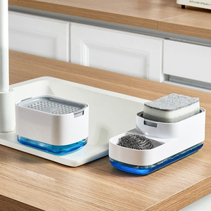 Distributeur automatique de <span class=keywords><strong>liquide</strong></span> <span class=keywords><strong>vaisselle</strong></span> en plastique pour cuisine Distributeur de <span class=keywords><strong>savon</strong></span> à pression et boîte Distributeur de <span class=keywords><strong>savon</strong></span> bouteille - Product Image 1