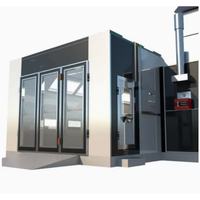 Cabine de peinture électrique 48 kW certifiée CE LED pour carrosserie automobile, atelier professionnel 220-380 V