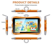 Tableta Infantil Multicolor de 7 Pulgadas, Computadora Educativa, Adecuada para Estudiantes y Entretenimiento