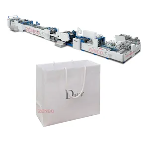 Máquina de fabricación de bolsas jumbo de papel, totalmente automática, de alta calidad, para regalos, bolsas de papel de compras, ZB1450CT-550S