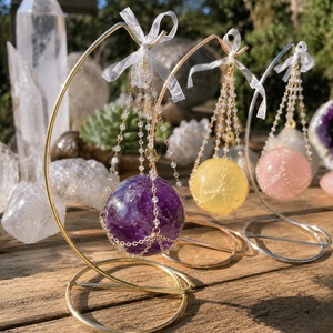 Metal <b>Crystal</b> Ball <b>Stand</b> Hanging Sphere Holder for Healing <b>Crystal</b> Glass Ball Display Rack Moon Shape Decorative Base for Medita - Product Image 1