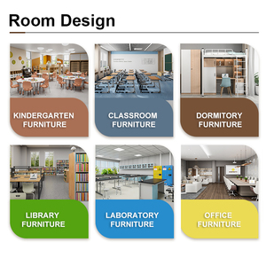 Soluzione <span class=keywords><strong>Salvaspazio</strong></span> Integrata Set Letto Triplo Completamente Personalizzabile con Scrivania e Sedia Incorporate per 3 Persone - Product Image 4