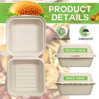 Sugarcane Tableware Food Bento Packaging Box Disposable Bagasse Paper Pulp Cake Package Tablewar Biodegrad Bento Cake Box
