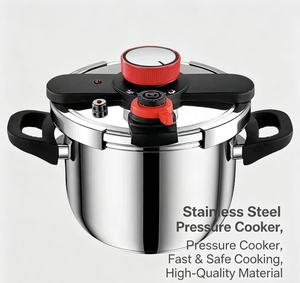 Casserole à pression en acier inoxydable 304 avec couvercle rotatif, 2 niveaux de pression (60-100 kPa) pour la cuisine à domicile, les restaurants, la vente en gros d'ustensiles de cuisine - Product Image 2