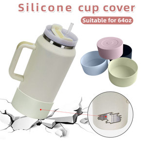 Funda protectora de silicona para la base de botellas de agua de 64 oz con pajita abatible, sin BPA, para cerveza y jugos - Product Image 3
