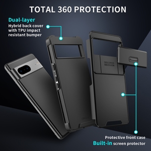 Coque de téléphone en gros pour <span class=keywords><strong>Google</strong></span> <span class=keywords><strong>Pixel</strong></span> <span class=keywords><strong>7</strong></span> <span class=keywords><strong>Pro</strong></span> Sliding Camshield TPU + PC Phone Case - Product Image 6