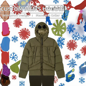 Sweat à capuche d'entraînement actif pour homme avec logo personnalisé OEM, veste matelassée d'hiver, coupe-vent, respirante, chaude, service OEM - Product Image 2