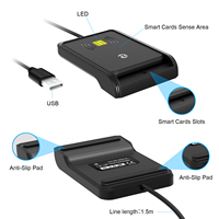 ZOWEETEK Dual RFID/NFC Smart USB Chip lector de tarjetas escritor personalizado ATM CAC ID IC SIS lector de tarjetas de crédito para dispositivos inteligentes