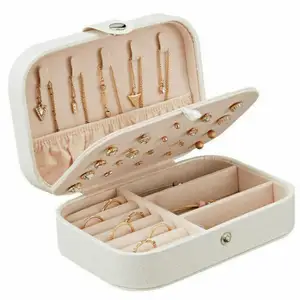 Portable Jewelry Storage Box Candy Color Travel Storage Organizer Jewelry  Case Earrings Necklace Ring Jewelry Organizer Display