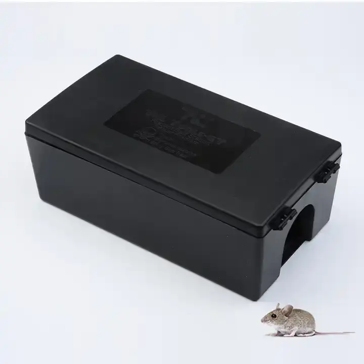 Boîte à appâts extérieure robuste grande station réutilisable pour appâts pour rongeurs avec clé pour souris souris
