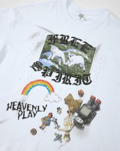 เสื้อยืดสตรีทแวร์สีขาวทรงหลวมพิมพ์ลายหมีและดีไซน์สีรุ้งคอกลมแขนสั้นเสื้อยืดผ้าฝ้ายสำหรับทั้งชายและหญิง - Product Image 6