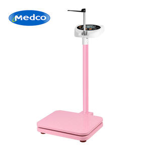 เครื่องชั่งน้ำหนักเด็กดิจิตอล Medco สีชมพู วัดส่วนสูงและน้ำหนัก รูปทรงสี่เหลี่ยมผืนผ้า กันลื่น ใช้พลังงานจากแบตเตอรี่ รุ่น MK-SGTZ01 - Product Image 1
