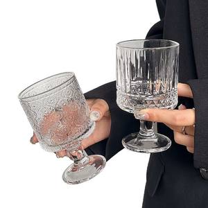Copa de <span class=keywords><strong>Vino</strong></span> de Cristal de Lujo Ligero, Sin Asa, Sin Tapa, con Grabado en Relieve, Tallo Alto, Diseño Calado y Textura Martillada, Individual - Product Image 5