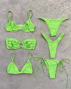 Mini Extrema Add-2-Cup Pakaian Renang Brasil Bikini Panas Mikro Bra Seksi dan Celana Dalam