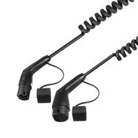 Câble de charge pour véhicule électrique de type 2 à type 2 universel, 5 m/7 m, câble de charge EV enroulé pour station de recharge publique