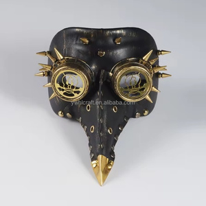 HLC Masques d'Halloween pour Cosplay : Masques d'oiseaux (hiboux), Masque de docteur de la peste Steampunk à bec d'oiseau, Masque <span class=keywords><strong>cyborg</strong></span> antique à long nez de Venise - Product Image 3
