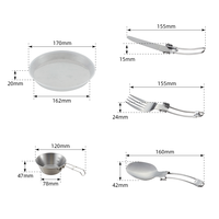 Kit de cuisson portable 5 pièces en aluminium antiadhésif pour camping – Batterie de cuisine de camping très vendue