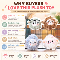 Porte-clés unisexe en peluche mouton mini 11 cm, super doux, rond et bouclé, en sherpa, 4 couleurs assorties, vente en gros d'usine