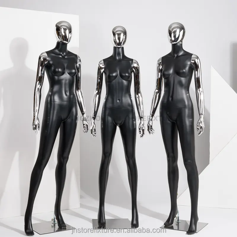 चांदी सिर चांदी हाथ मॉडल सहारा महिला के कपड़े फैशन प्रदर्शन मॉडल लड़की परिधान डमी प्रदर्शन खड़े हो जाओ