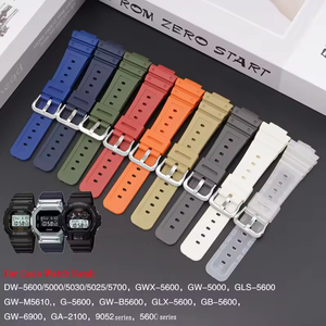 Vente flash - Bracelet de montre de remplacement 16 mm en caoutchouc TPU pour <span class=keywords><strong>Casio</strong></span> GA2100/DW-6900/GW-<span class=keywords><strong>M5610</strong></span>/DW-5600E/9052 - Product Image 2