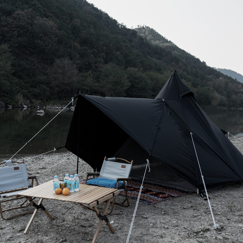 2025 Cheap Outdoor Camping Black Warrior Tent Shade Sunscreen