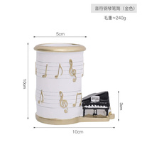 Nordic Luxury Minimalist Note String Piano Pen Holder Storage Stand Pièce décorative